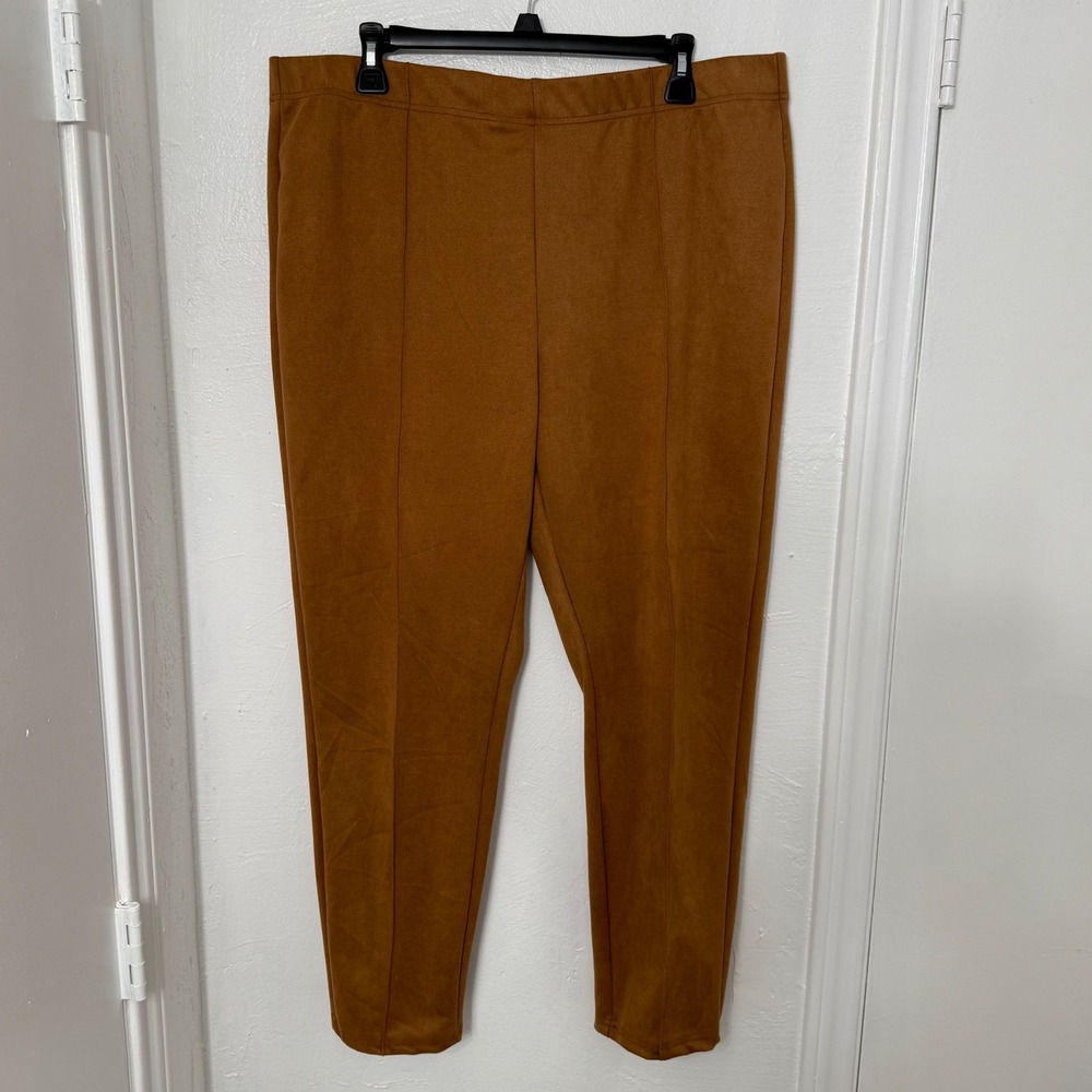Women's Faux Suede High Rise Pintuck Seam Skinny Pants